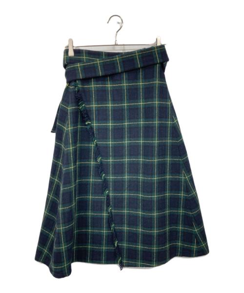 rosy monster（ロージーモンスター）rosy monster (ロージーモンスター) ラップスカート グリーン サイズ:Fの古着・服飾アイテム