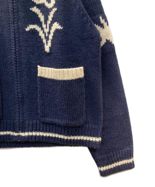 Fallet（Fallet）Fallet (Fallet) カウチンニットカーディガン ネイビー サイズ:Lの古着・服飾アイテム