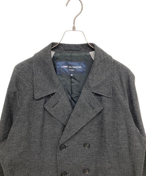 COMME des GARCONS HOMME（コムデギャルソン オム）COMME des GARCONS HOMME (コムデギャルソン オム) 製品洗い加工ダブルコート グレー サイズ:XSの古着・服飾アイテム