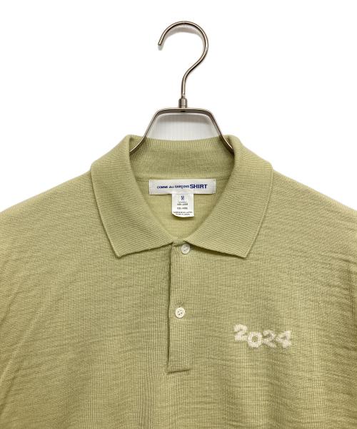 COMME des GARCONS SHIRT（コムデギャルソンシャツ）COMME des GARCONS SHIRT (コムデギャルソンシャツ) ロゴニット 黄緑 サイズ:Mの古着・服飾アイテム