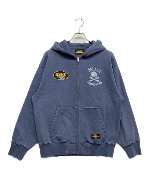 PALACE（パレス）PALACE (パレス) NEIGHBORHOOD (ネイバーフッド) SKULL ZIP HOOD ブルー サイズ:Sの古着・服飾アイテム