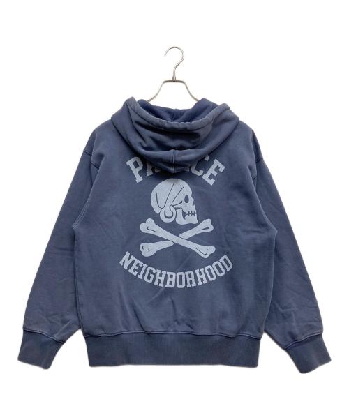 PALACE（パレス）PALACE (パレス) NEIGHBORHOOD (ネイバーフッド) SKULL ZIP HOOD ブルー サイズ:Sの古着・服飾アイテム