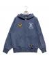 PALACE（パレス）の古着「SKULL ZIP HOOD」｜ブルー