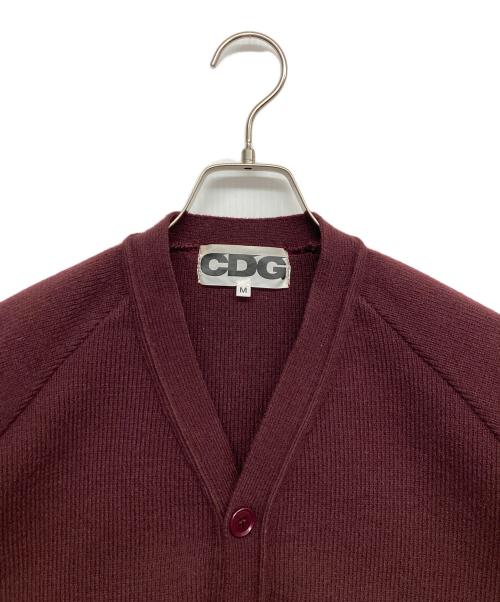 CDG（シーディージー）CDG (シーディージー) バックロゴカーディガン パープル サイズ:Mの古着・服飾アイテム