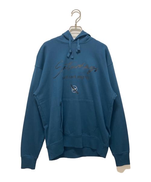 FRAGMENT DESIGN（フラグメントデザイン）FRAGMENT DESIGN (フラグメントデザイン) Saturdays NYC (サタデーズ ニューヨークシティ) プルオーバーパーカー ブルー サイズ:Sの古着・服飾アイテム