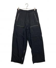 BLURHMS（ブラームス）の古着「RAYON NYLON SILK MECHANIC PANTS」｜ブラック