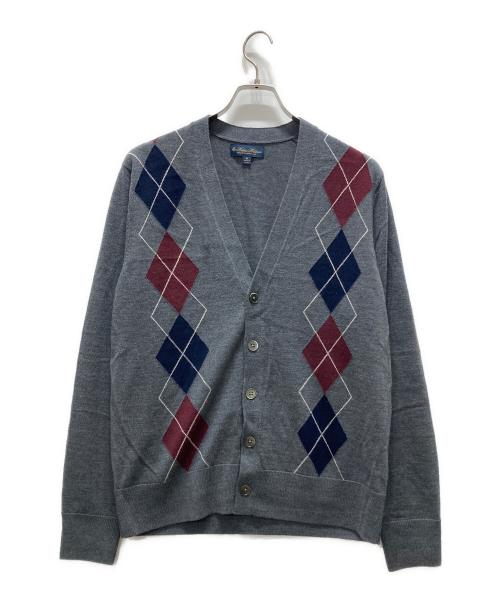 BROOKS BROTHERS（ブルックスブラザーズ）BROOKS BROTHERS (ブルックスブラザーズ) アーガイル柄ニットカーディガン グレー サイズ:Mの古着・服飾アイテム
