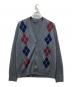 BROOKS BROTHERS（ブルックスブラザーズ）の古着「アーガイル柄ニットカーディガン」｜グレー