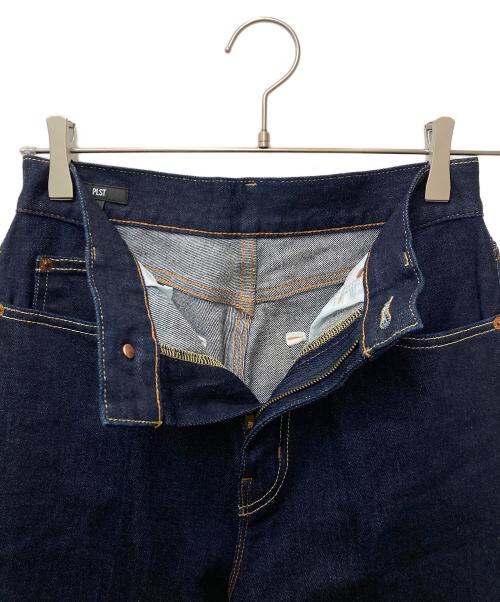 PLST（プラステ）PLST (プラステ) ハイライズワイドジーンズ 12-5106052 インディゴ サイズ:Mの古着・服飾アイテム