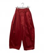 HARVESTYハーベスティー）の古着「コットンチノクロスサーカスパンツ」｜レッド