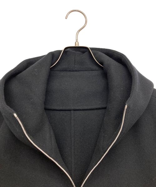 mb（エムビー）mb (エムビー) ULTIMATE FABRIC Super170’sウール フーディーコート ブラック サイズ:Mの古着・服飾アイテム