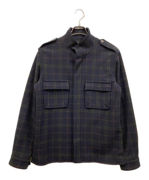 A.P.C.（アーペーセー）A.P.C. (アーペーセー) ウール混スタンドカラージャケット ネイビー サイズ:SIZE Mの古着・服飾アイテム