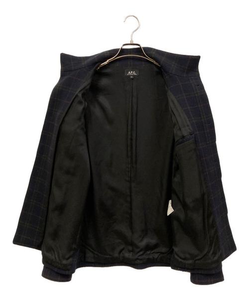 A.P.C.（アーペーセー）A.P.C. (アーペーセー) ウール混スタンドカラージャケット ネイビー サイズ:SIZE Mの古着・服飾アイテム