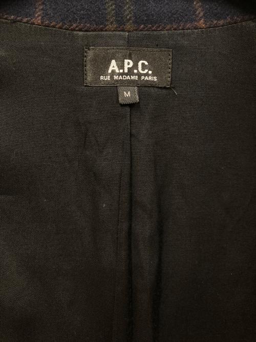 A.P.C.（アーペーセー）A.P.C. (アーペーセー) ウール混スタンドカラージャケット ネイビー サイズ:SIZE Mの古着・服飾アイテム