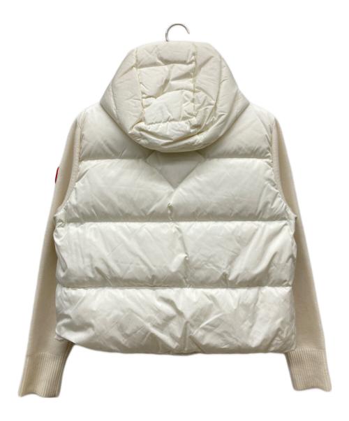 CANADA GOOSE（カナダグース）CANADA GOOSE (カナダグース) HyBridge Wide Quilt Knit Hoody アイボリー サイズ:SIZE Lの古着・服飾アイテム