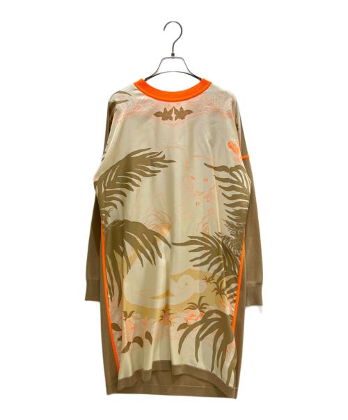 HERMES（エルメス）HERMES (エルメス) ツイルレーヌ ジャングルラブ　ワンピース ベージュ サイズ:34の古着・服飾アイテム