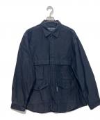 COMME des GARCONS HOMMEコムデギャルソン オム）の古着「製品染コットンジャケット　AD2021」｜ネイビー