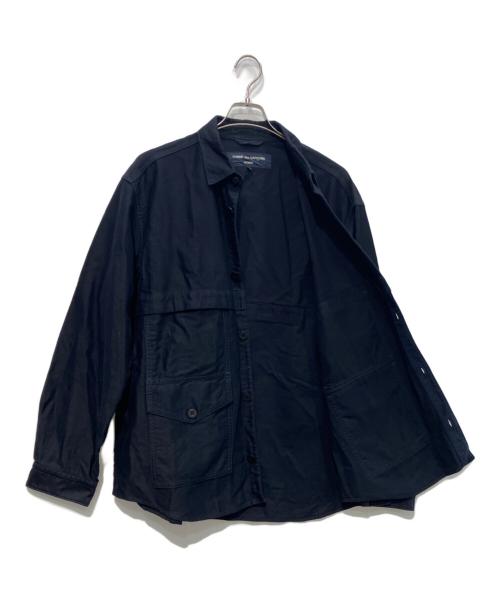 COMME des GARCONS HOMME（コムデギャルソン オム）COMME des GARCONS HOMME (コムデギャルソン オム) 製品染コットンジャケット　AD2021 ネイビー サイズ:Lの古着・服飾アイテム