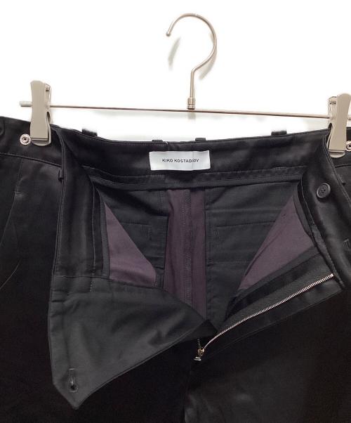 KIKO KOSTADINOV（キコ・コスタディノフ）KIKO KOSTADINOV (キコ・コスタディノフ) ITTEN DARTED TROUSERS ブラック サイズ:５０の古着・服飾アイテム