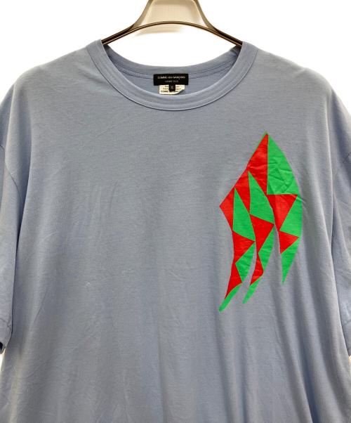 COMME des GARCONS HOMME PLUS（コムデギャルソンオムプリュス）COMME des GARCONS HOMME PLUS (コムデギャルソンオムプリュス) プリントTシャツ ブルー サイズ:Mの古着・服飾アイテム