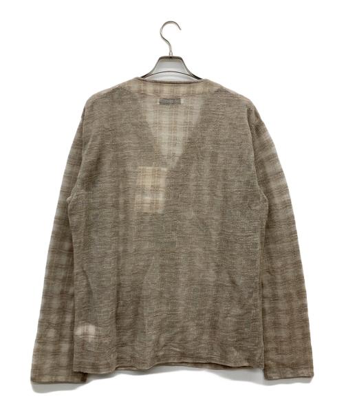 OUR LEGACY（アワーレガシー）OUR LEGACY (アワーレガシー) GREY DISINTEGRATION CHECK CARDIGAN ベージュ サイズ:48の古着・服飾アイテム