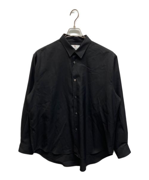 mb（エムビー）mb (エムビー) 尾州ウールシャツ ブラック サイズ:Mの古着・服飾アイテム