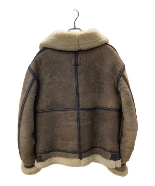 BRANDED by ORCHARD MOTORCYCLE（ブランデッド バイ オーチャード モーターサイクル）BRANDED by ORCHARD MOTORCYCLE (ブランデッド バイ オーチャード モーターサイクル) RAGLAN SHEEPSKIN JACKET ブラウン サイズ:34の古着・服飾アイテム
