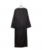 CLANEクラネ）の古着「JACQUARD FLOWER ONE PIECE」｜ネイビー