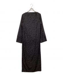 CLANE（クラネ）の古着「JACQUARD FLOWER ONE PIECE」｜ネイビー