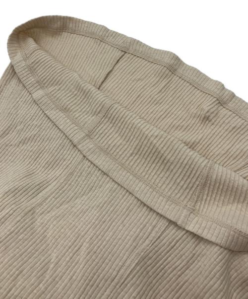 Mame Kurogouchi（マメクロゴウチ）Mame Kurogouchi (マメクロゴウチ) Crew Neck Open Back Ribbed Jersey Dress　MM22SS-JS026 ベージュ サイズ:2の古着・服飾アイテム
