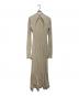Mame Kurogouchi (マメクロゴウチ) Crew Neck Open Back Ribbed Jersey Dress　MM22SS-JS026 ベージュ サイズ:2：15000円