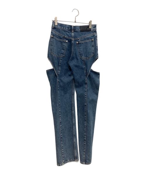 JOHN LAWRENCE SULLIVAN（ジョン ローレンス サリバン）JOHN LAWRENCE SULLIVAN (ジョン ローレンス サリバン) デニムパンツ　	WASHED DENIM HOLLOWED OUT PANTS ブルー サイズ:Sの古着・服飾アイテム