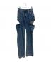 JOHN LAWRENCE SULLIVAN（ジョン ローレンス サリバン）の古着「デニムパンツ　	WASHED DENIM HOLLOWED OUT PANTS」｜ブルー