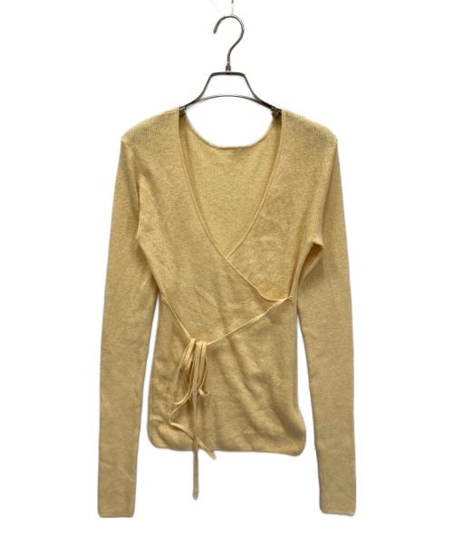 CLANE（クラネ）CLANE (クラネ) 25SS CAMISOLE SET CACHECOEUR KNIT TOPS/キャミソールセットカシュクールニットトップス イエロー サイズ:2の古着・服飾アイテム