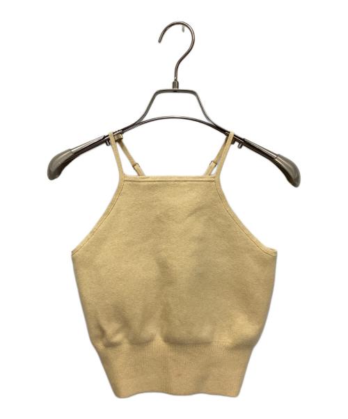 CLANE（クラネ）CLANE (クラネ) 25SS CAMISOLE SET CACHECOEUR KNIT TOPS/キャミソールセットカシュクールニットトップス イエロー サイズ:2の古着・服飾アイテム