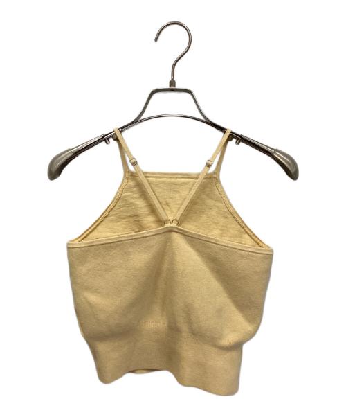 CLANE（クラネ）CLANE (クラネ) 25SS CAMISOLE SET CACHECOEUR KNIT TOPS/キャミソールセットカシュクールニットトップス イエロー サイズ:2の古着・服飾アイテム