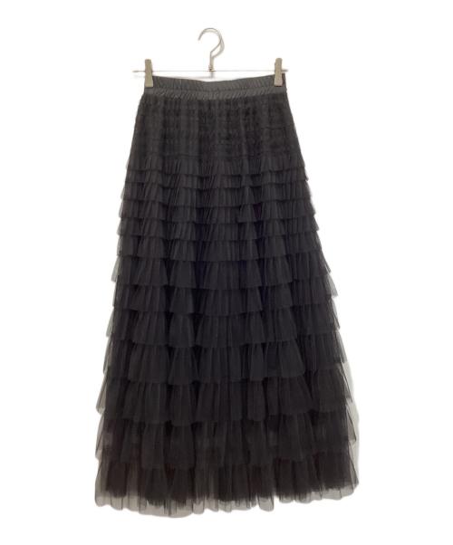 Ameri（アメリ）AMERI (アメリ) BLACK TULLE RAFFLE SKIRT ブラック サイズ:Sの古着・服飾アイテム