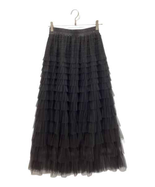 Ameri（アメリ）AMERI (アメリ) BLACK TULLE RAFFLE SKIRT ブラック サイズ:Sの古着・服飾アイテム