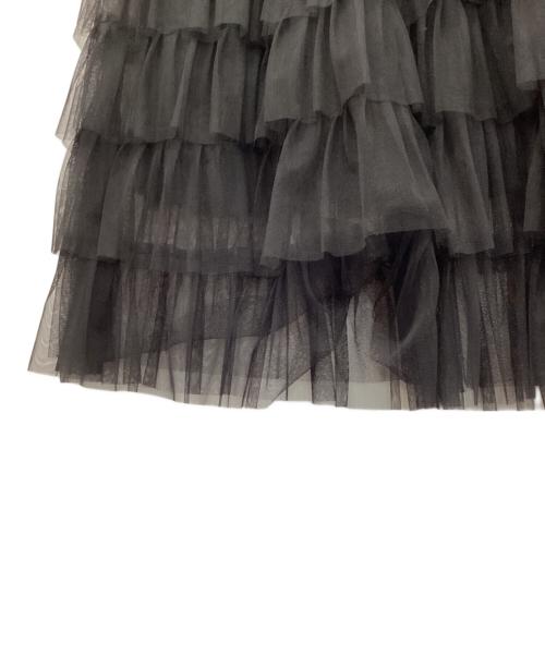 Ameri（アメリ）AMERI (アメリ) BLACK TULLE RAFFLE SKIRT ブラック サイズ:Sの古着・服飾アイテム