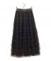 AMERI（アメリ）の古着「BLACK TULLE RAFFLE SKIRT」｜ブラック