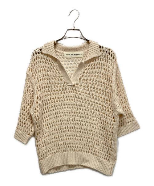 THE SHINZONE（ザ シンゾーン）THE SHINZONE (ザ シンゾーン) ニットポロシャツ ベージュ サイズ:F0の古着・服飾アイテム