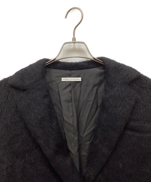 AKANE UTSUNOMIYA（アカネウツノミヤ）AKANE UTSUNOMIYA (アカネウツノミヤ) ウールシャギーコート ブラック サイズ:38 未使用品の古着・服飾アイテム