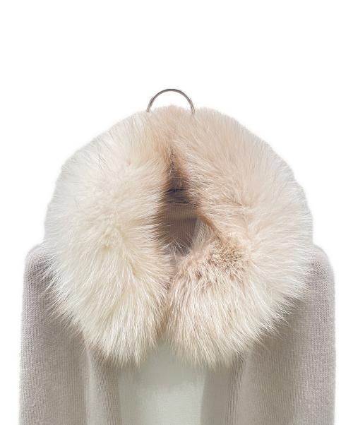 FOXEY（フォクシー）FOXEY (フォクシー) ファーフーディストール ベージュ サイズ:-の古着・服飾アイテム