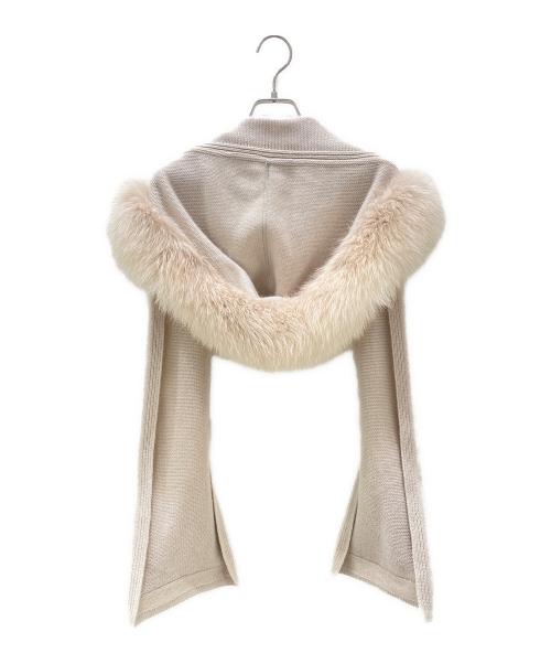 FOXEY（フォクシー）FOXEY (フォクシー) ファーフーディストール ベージュ サイズ:-の古着・服飾アイテム