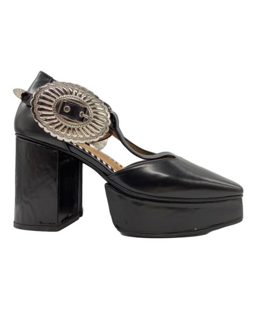 TOGA PULLA（トーガ プルラ）TOGA PULLA (トーガ プルラ) Tストラッププラットフォームパンプス ブラック サイズ:36の古着・服飾アイテム