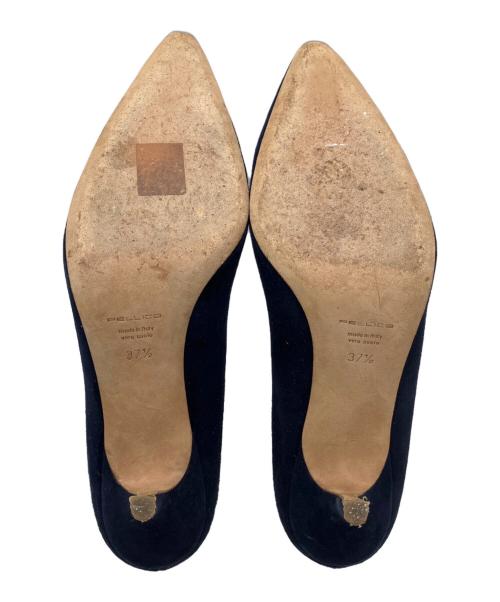 PELLICO（ペリーコ）PELLICO (ペリーコ) スウェードパンプス ネイビー サイズ:37 1/2の古着・服飾アイテム