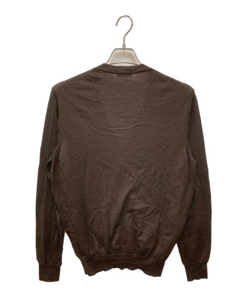 Drumohr（ドルモア）Drumohr (ドルモア) ハオゲージニットカーディガン ブラウン サイズ:50の古着・服飾アイテム