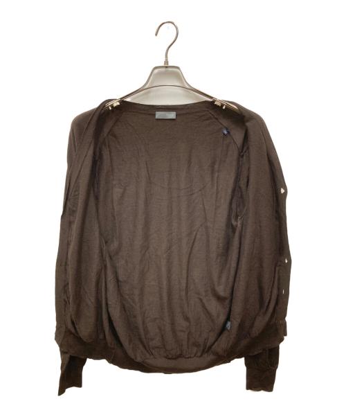 Drumohr（ドルモア）Drumohr (ドルモア) ハオゲージニットカーディガン ブラウン サイズ:50の古着・服飾アイテム