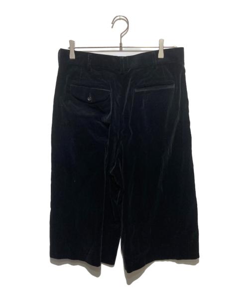COMME des GARCONS COMME des GARCONS（コムデギャルソン コムデギャルソン）COMME des GARCONS COMME des GARCONS (コムデギャルソン コムデギャルソン) AD2014 ベロアクロップドパンツ ブラック サイズ:Mの古着・服飾アイテム