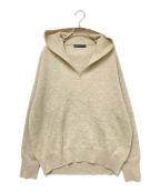 Nobleノーブル）の古着「接結タック編みフードプルオーバー」｜ベージュ